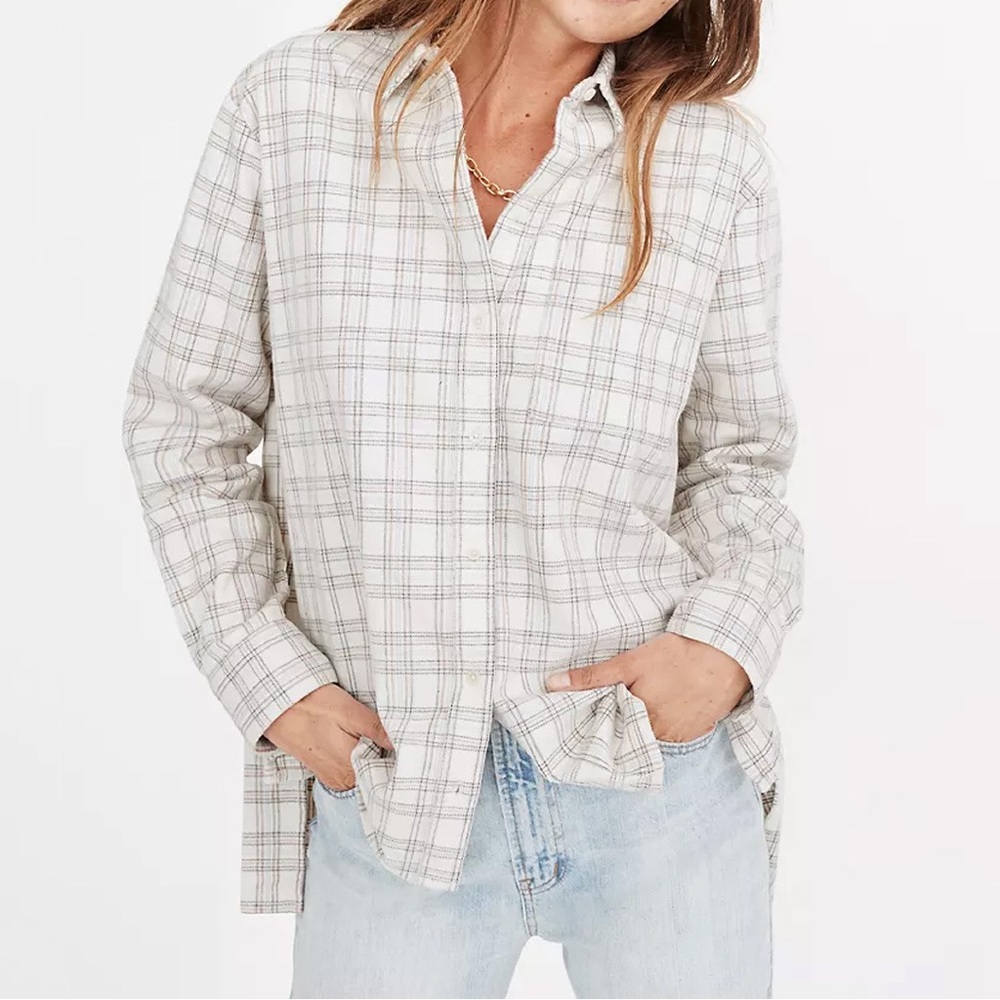 Madewell Corduroy Oversized Ex-Boyfriend Shirt Size Medium